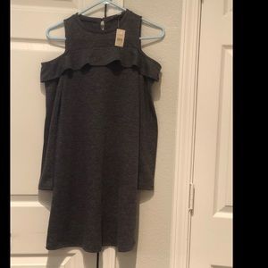 LOFT dark gray long sleeve dress
